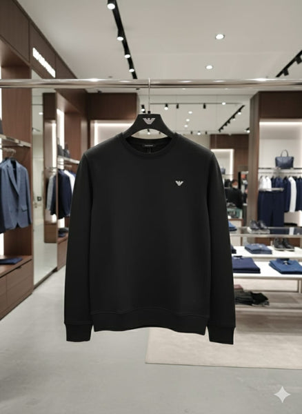 Classic Black Logo Sweatshirt  for Men