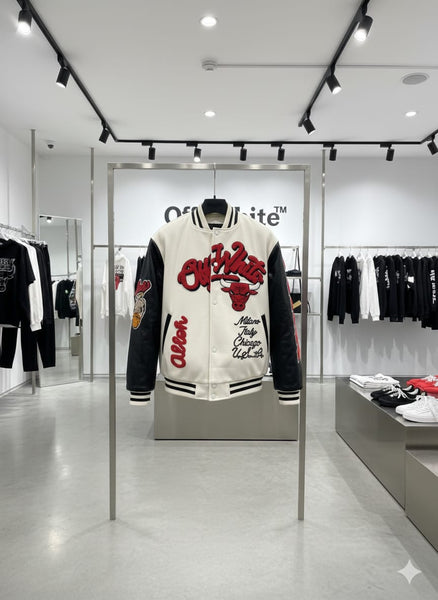 Premium Varsity Jacket with Chicago Bull Patch & Bold Embroidery