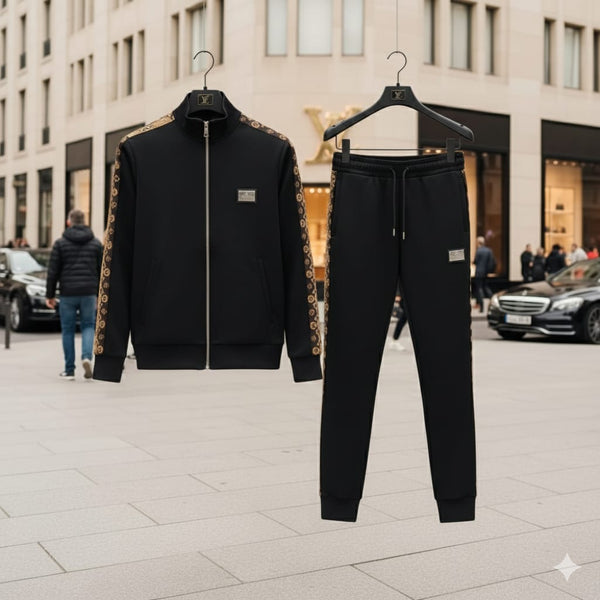 Premium Logo Pattern Stripe Track-Set