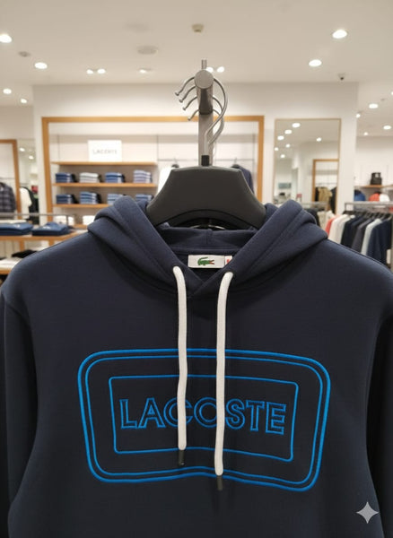 Imported Brand Navy Blue Premium Logo Hoodie