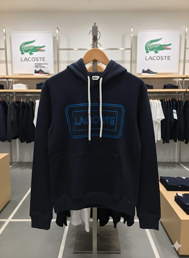 Imported Brand Navy Blue Premium Logo Hoodie