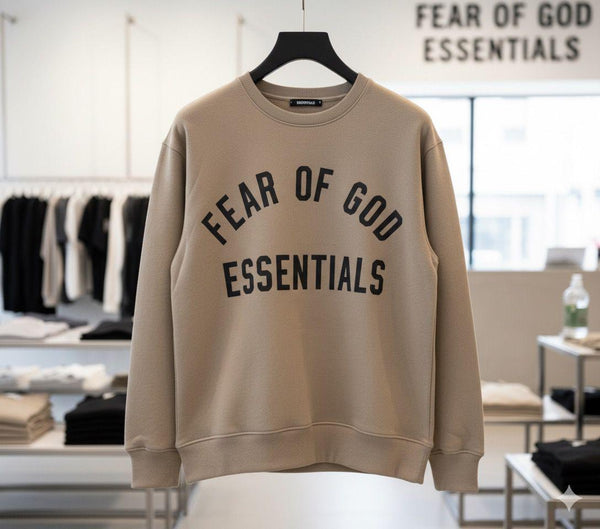 Premium Oversized Sweatshirt  Crewneck – Stone Beige