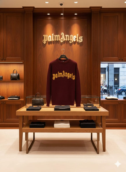 \Burgundy Logo Knit Sweater Premium Streetwear Essential