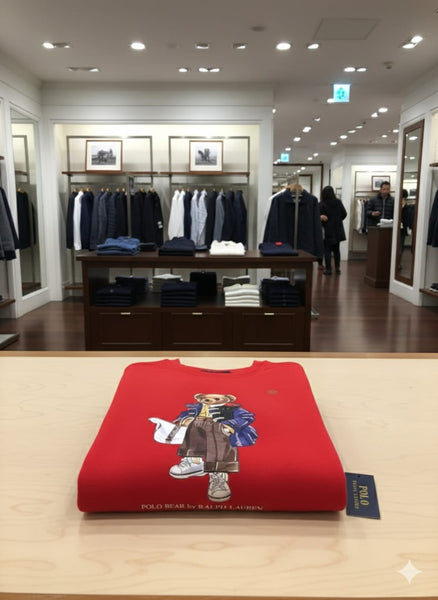 Imported Red  Polo Bear Sweatshirt For Woman