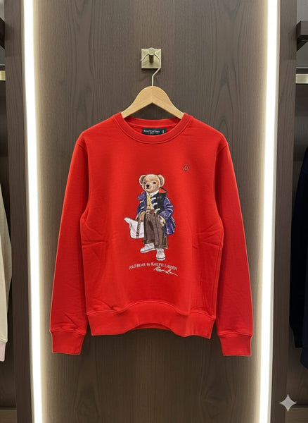 Imported Red  Polo Bear Sweatshirt For Woman