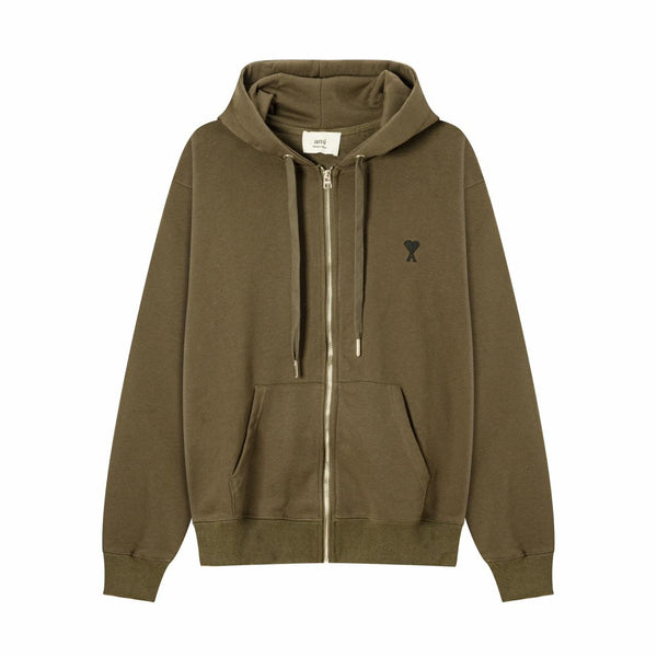 Imported Brand Olive Green Zip-Up Hoodie