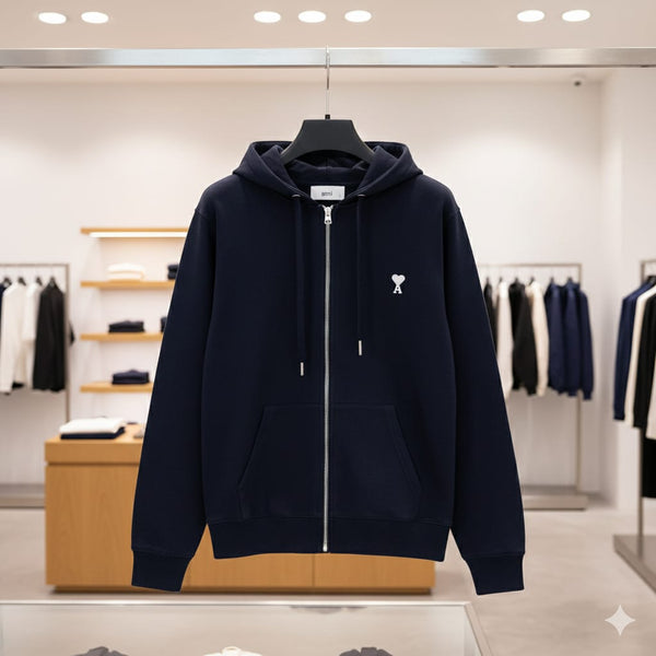 Elegant Zip-Up Hoodie Classic & Premium Comfort