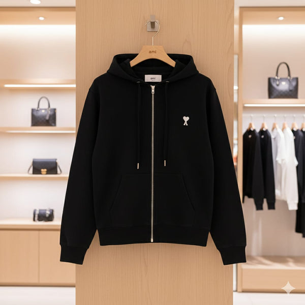 Exclusive Luxury Black  Zip-Up Hoodie