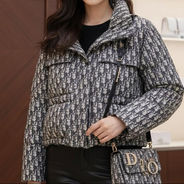 Premium All-Over Logo Initial Puffer Jacket