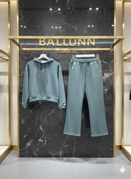 Premium Track Set with Gold Button Detailing Stylish & Comfortable