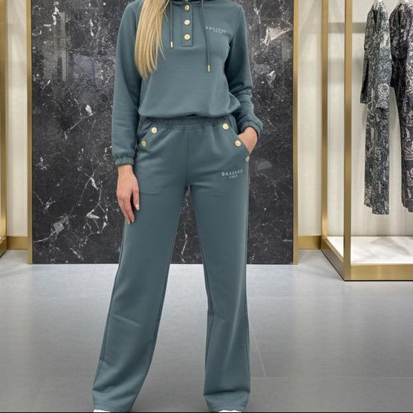 Premium Track Set with Gold Button Detailing Stylish & Comfortable