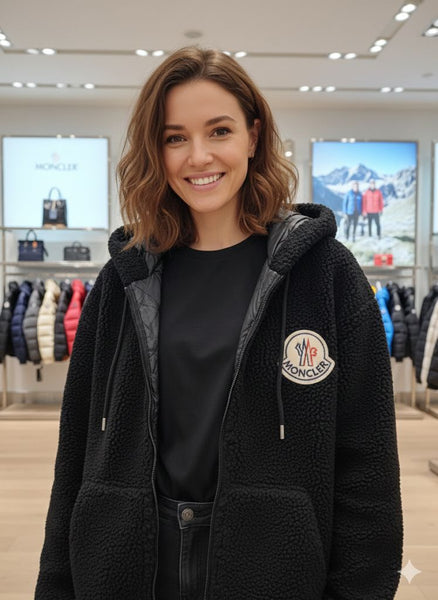 Premium Black Furry Designer Jacket For Women