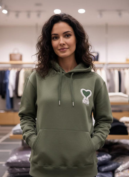 Exclusive  Heart Logo Hoodie Soft & Stylish Casual Wear  For Woman