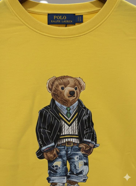 Premium  Yellow Bear Sweatshirt  Stylish Casual Wear