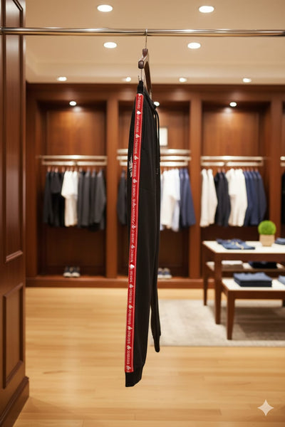 Black Sports Joggers with Red Side Stripes