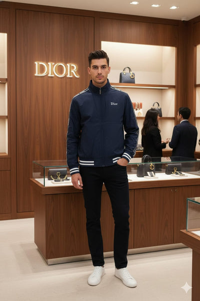 Brand Signature Track Jacket with Logo Tape Sleeves