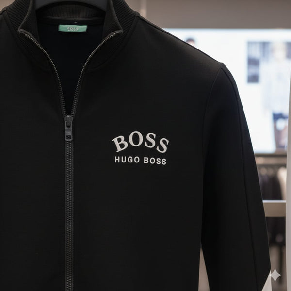 Luxury Black Logo Tracksuit Set