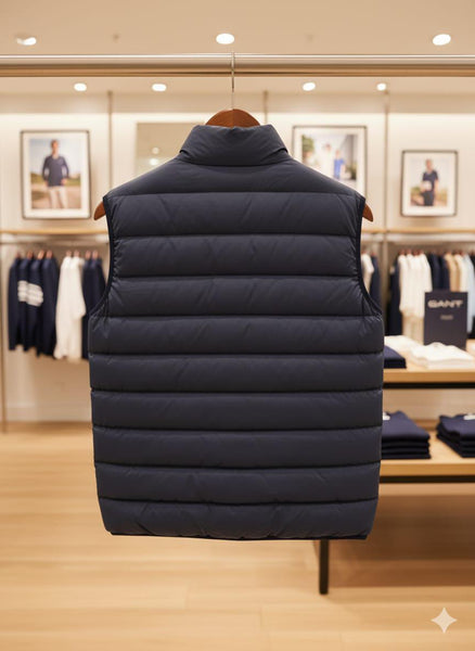 Men’s Blue Puffer Vest  Lightweight, Warm & Stylish