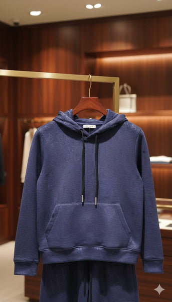 Cute Navy Designer Kids Hoodie Set