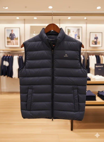 Men’s Blue Puffer Vest  Lightweight, Warm & Stylish