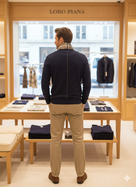 Classic Navy Premium Knit Sweater