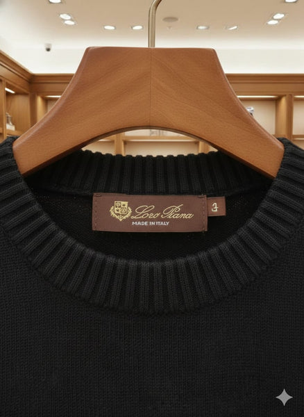 Premium Black Classic Round Neck Sweater – Elegant & Timeless Style