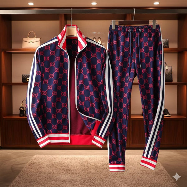 Men Luxury All-Over Brand Pattern Track-Set