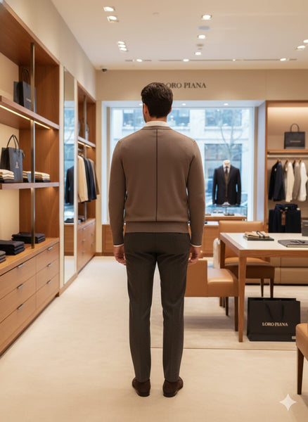 Premium Brown Classic Knit Pullover  Elegant Everyday Wear