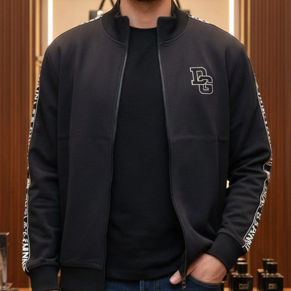 Premium Black Zip-Up Jacket – Sporty & Stylish Look