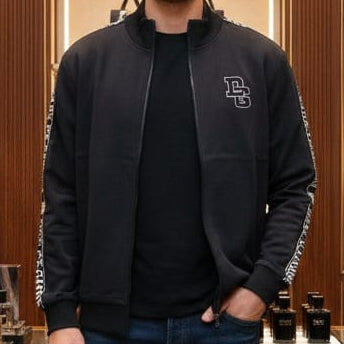 Premium Black Zip-Up Jacket – Sporty & Stylish Look