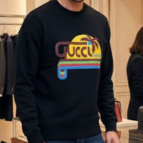 Premium Black Graphic Logo Sweatshirt  Bold & Trendy Look