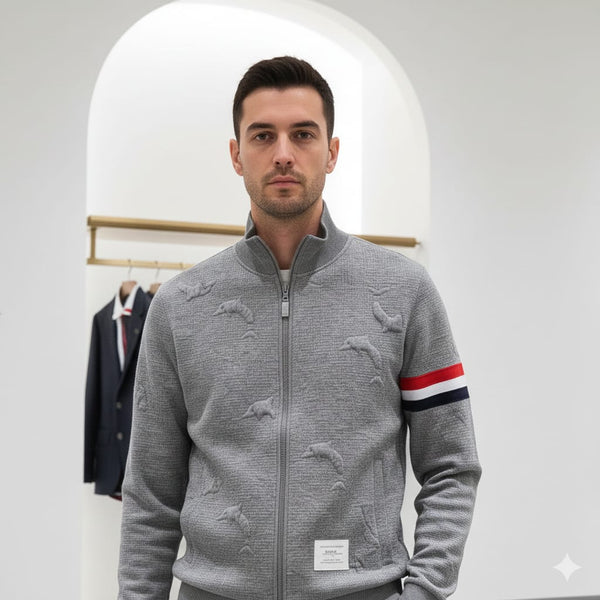 Men Branded Track-Set With Designer Embroidery