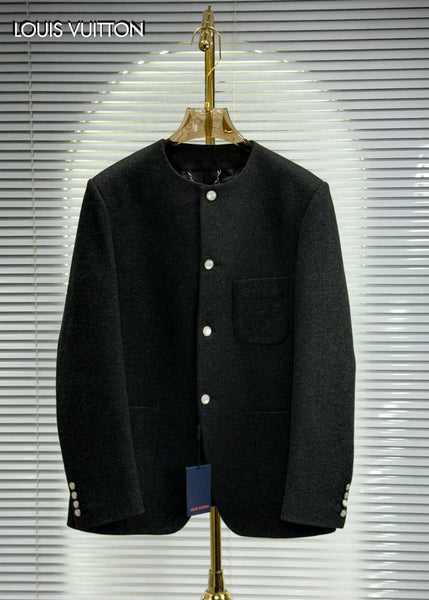 Chic Collarless Jacket