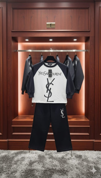 Girls  Premium Black  Co-Ord Set  Stylish Sweatshirt & Pants Outfit