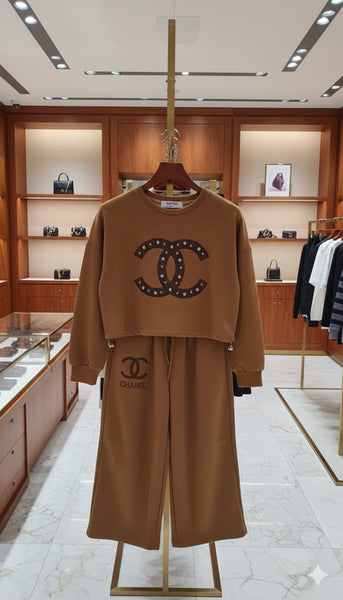 Kids Brown Logo Co-Ord Set  Trendy & Comfortable Style