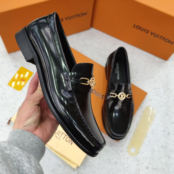 Men’s Premium Black Leather Loafers Classic Luxury Formal Style