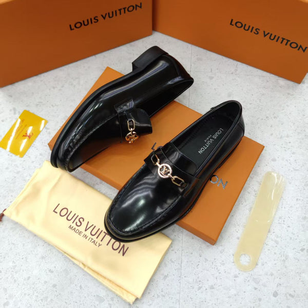 Men’s Premium Black Leather Loafers Classic Luxury Formal Style
