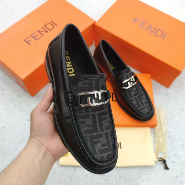 Men’s Premium Black Patterned Loafers