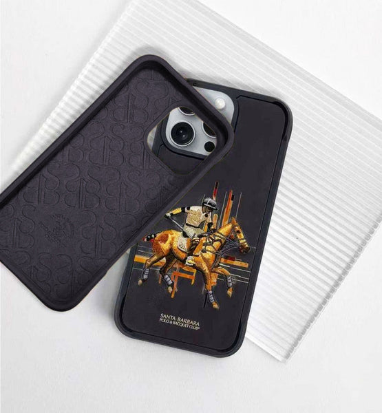 Santa Barbara Cedric Series Embroided Leather Case for iPhone 16 Series