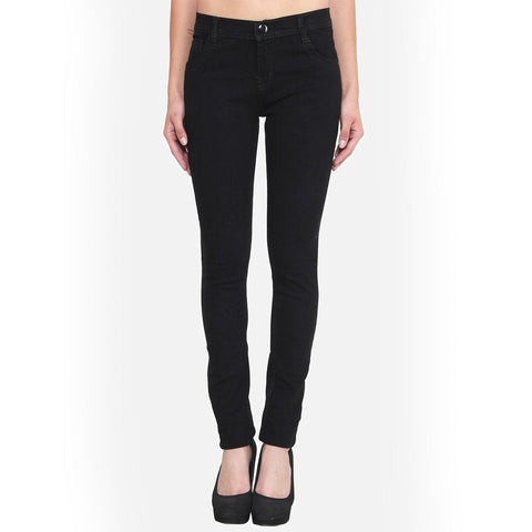 Women's Slim Fit Mid-Rise Light Fade Clean Look Streachable Jeans