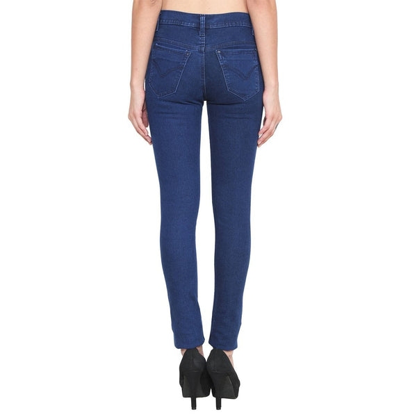 Women's Slim Fit Mid-Rise Light Fade Clean Look Streachable Jeans