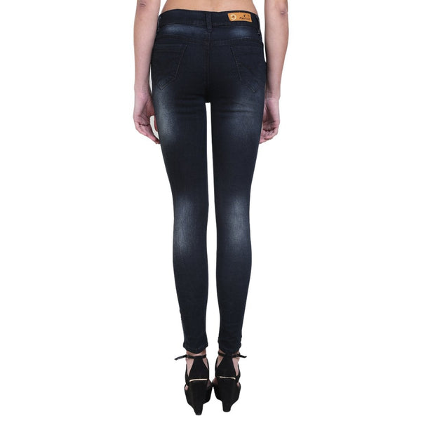 Women's Slim Fit Mid-Rise Light Fade Clean Look Streachable Jeans