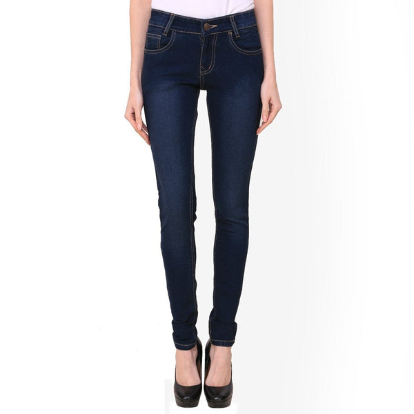 Women's Skinny Fit Mid-Rise Clean Look Clean Look Streachable Jeans