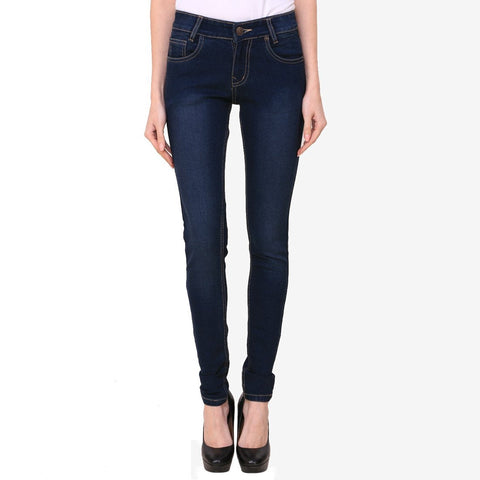 Women's Skinny Fit Mid-Rise Clean Look Clean Look Streachable Jeans