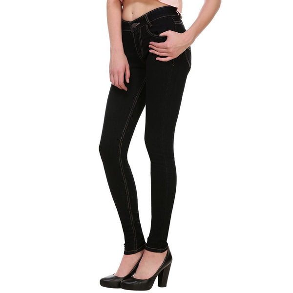 Women's Skinny Fit Mid-Rise Clean Look Clean Look Streachable Jeans