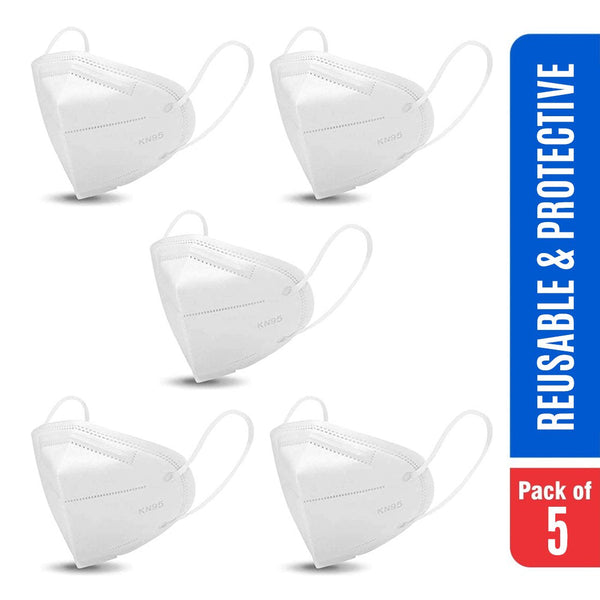5 Layered KN95 Reusable Anti Pollution/Bacterial Premium Quality Face Mask (Embedded Clip) - Luxury at Less