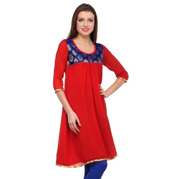Women's Jacquard Casual Kurti.