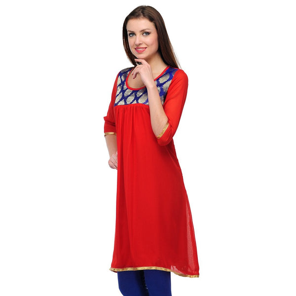 Women's Jacquard Casual Kurti.