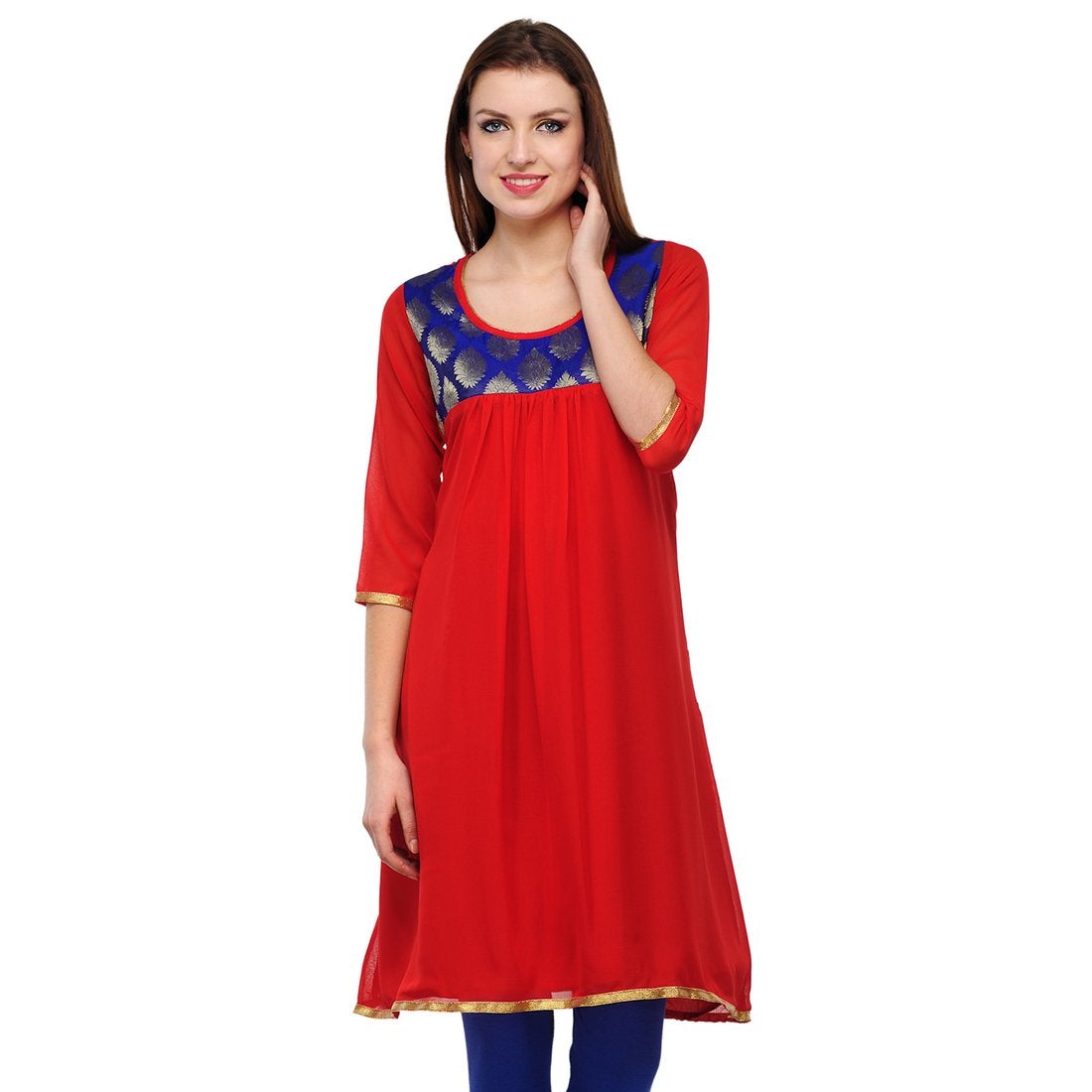 Women's Jacquard Casual Kurti.