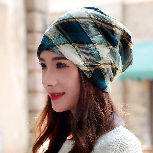 New Polyester Cotton Casual Floral Headscarf Fashion Female Spring Autumn Scarf Cap Hats